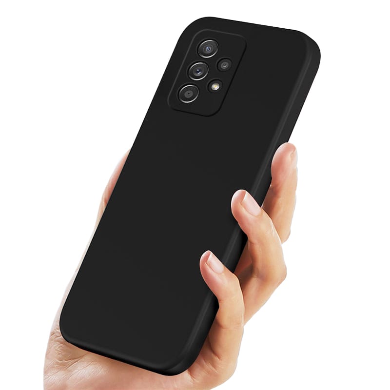 Etui Liquid Silicone - Samsung Galaxy A72 / A72 5G - Czarny