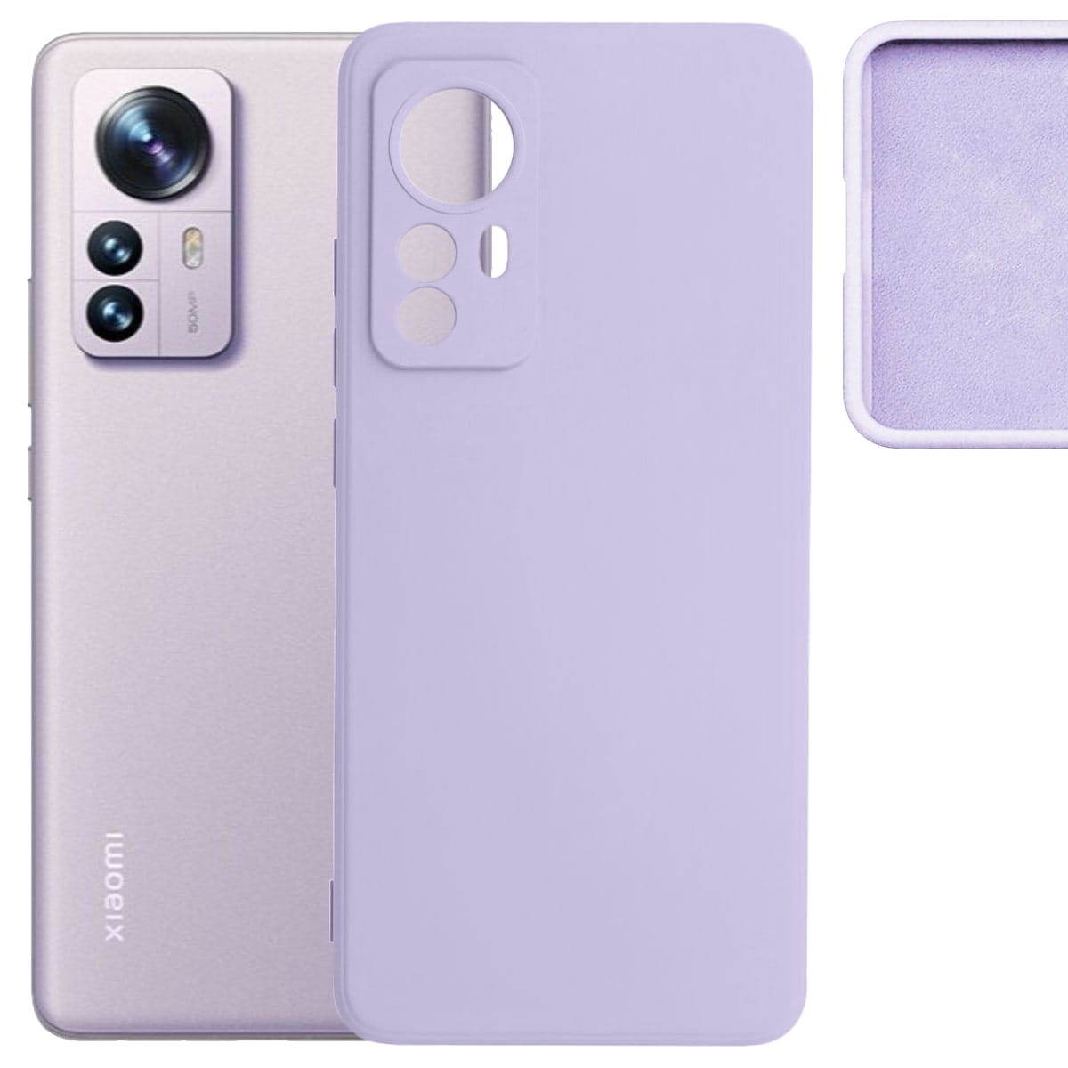 Etui Liquid Silicone - Xiaomi 12 / 12X - Lawendowy