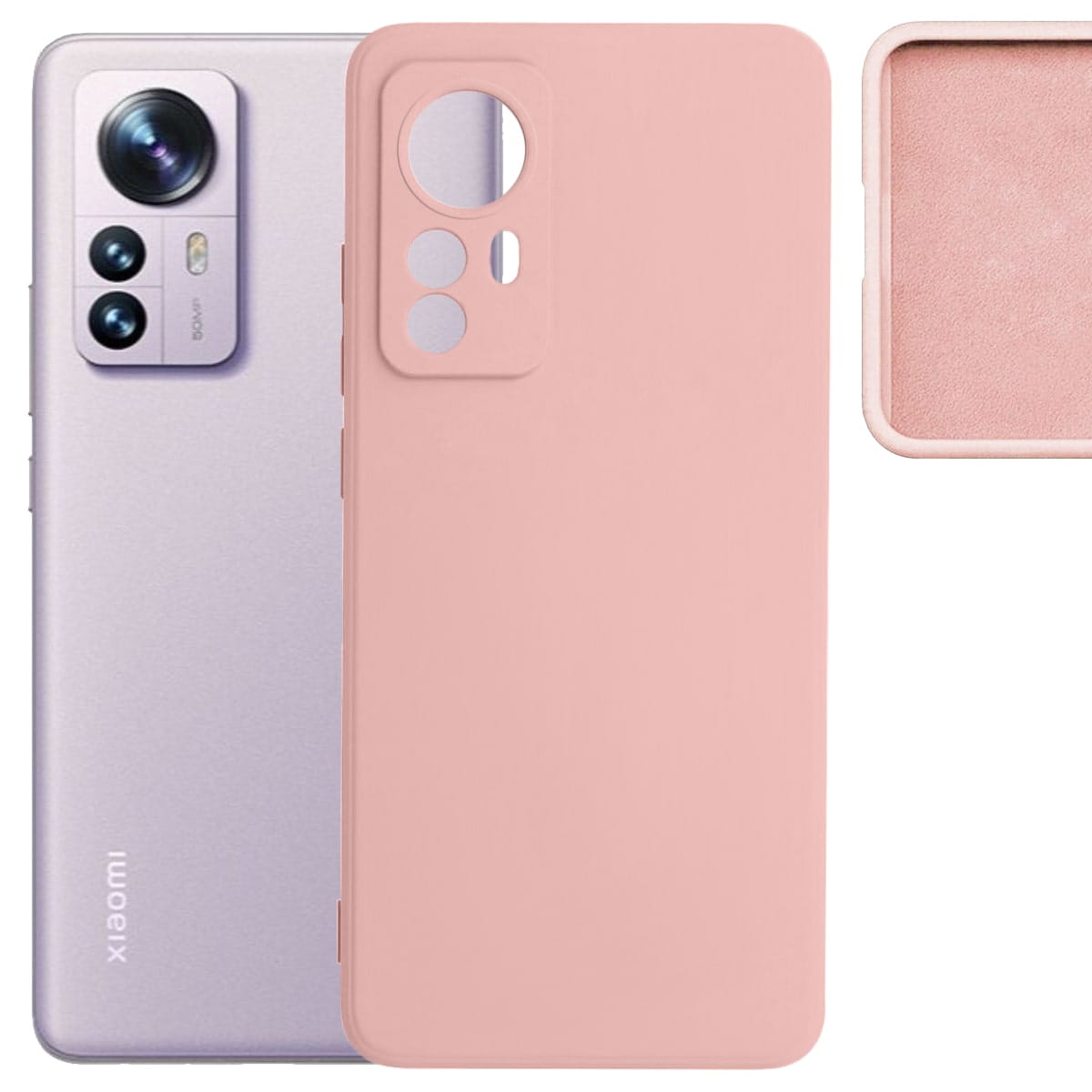 Etui Liquid Soft Silicone - Xiaomi  12 Pro - Różowy
