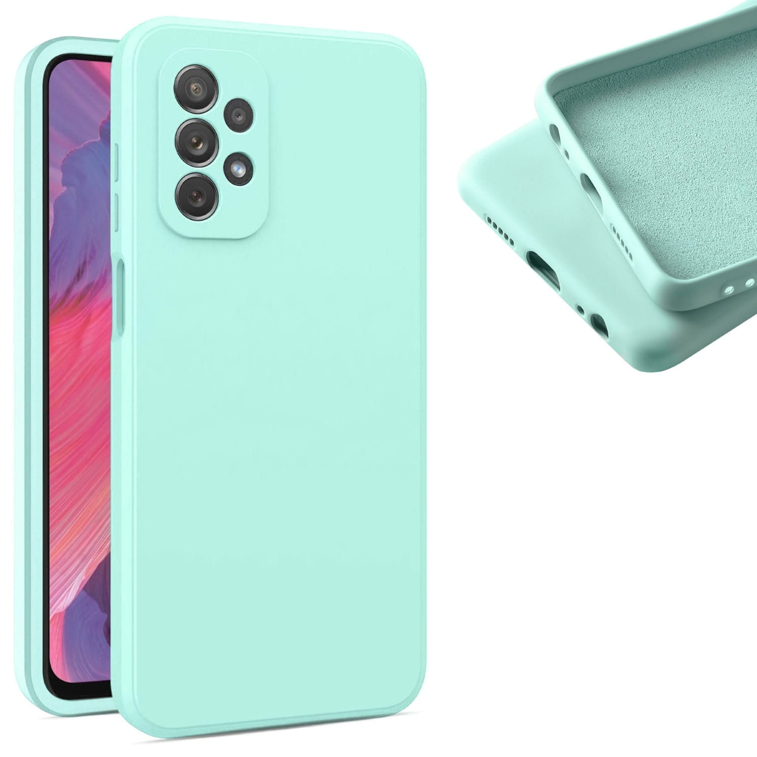 Etui Liquid Silicone - Samsung Galaxy A13 4G - Miętowy