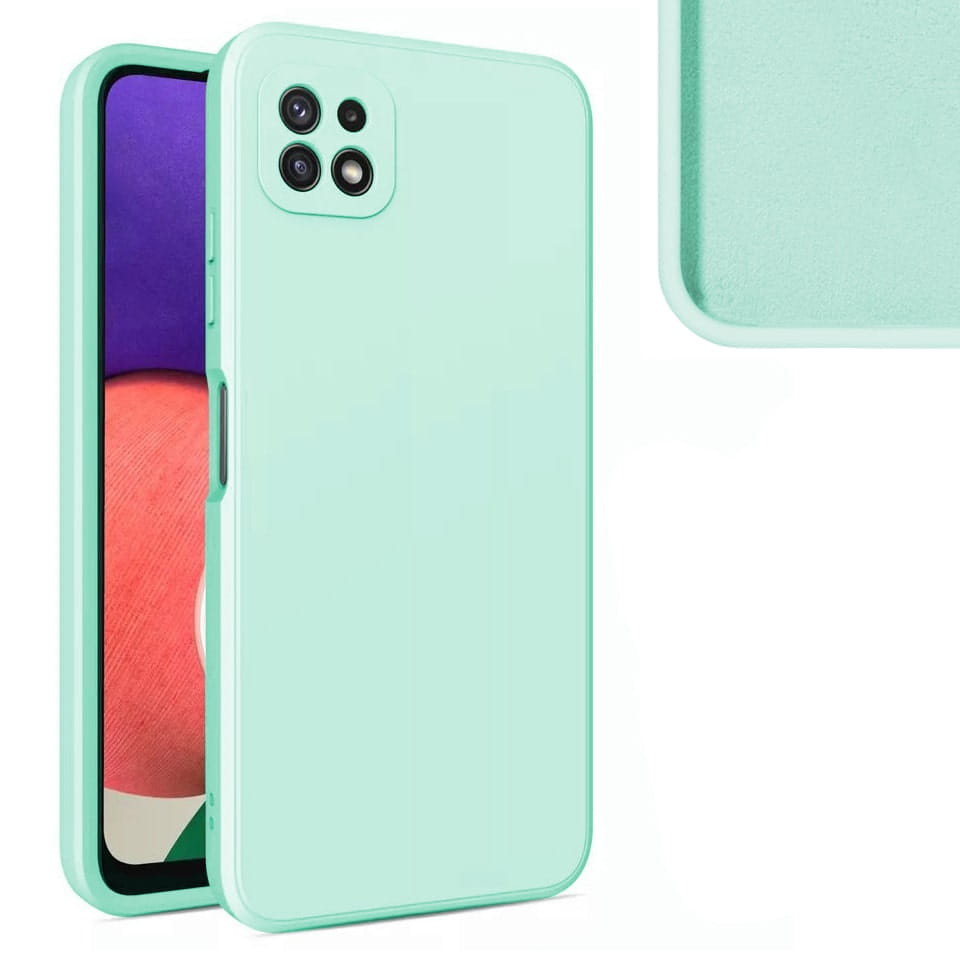 Etui Liquid Silicone - Samsung Galaxy A22 5G - Miętowy