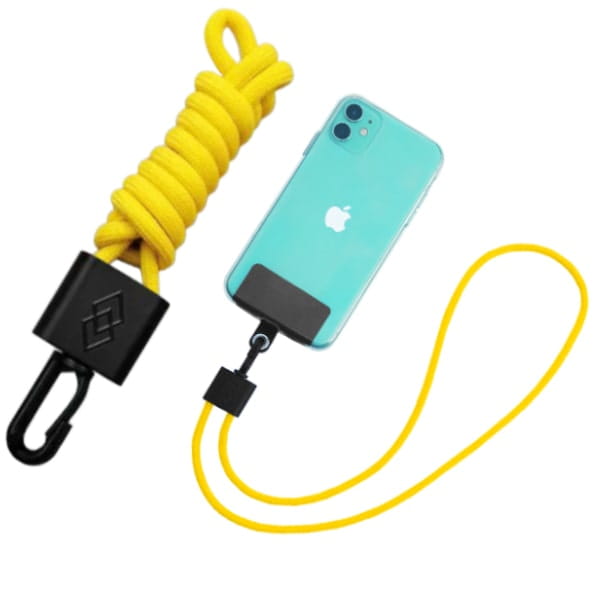 Smyczka Sznurek Crossbody na Telefon do Etui V3 - Uniwersalny - Żółty