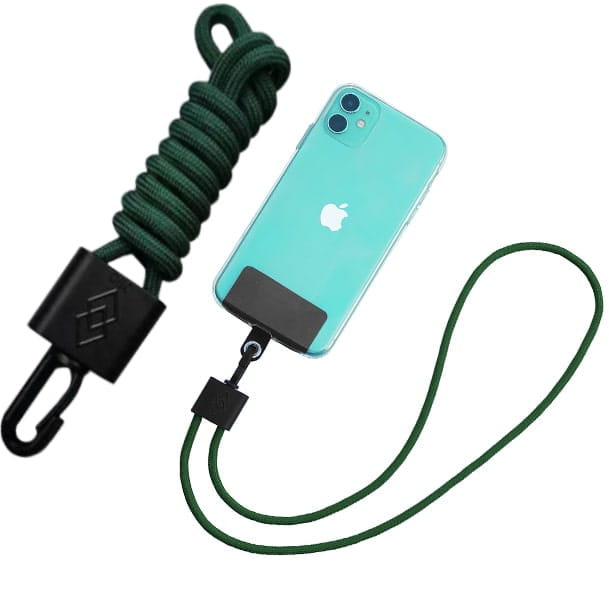 Smyczka Sznurek Crossbody na Telefon do Etui V3 - Uniwersalny - Ciemnozielony