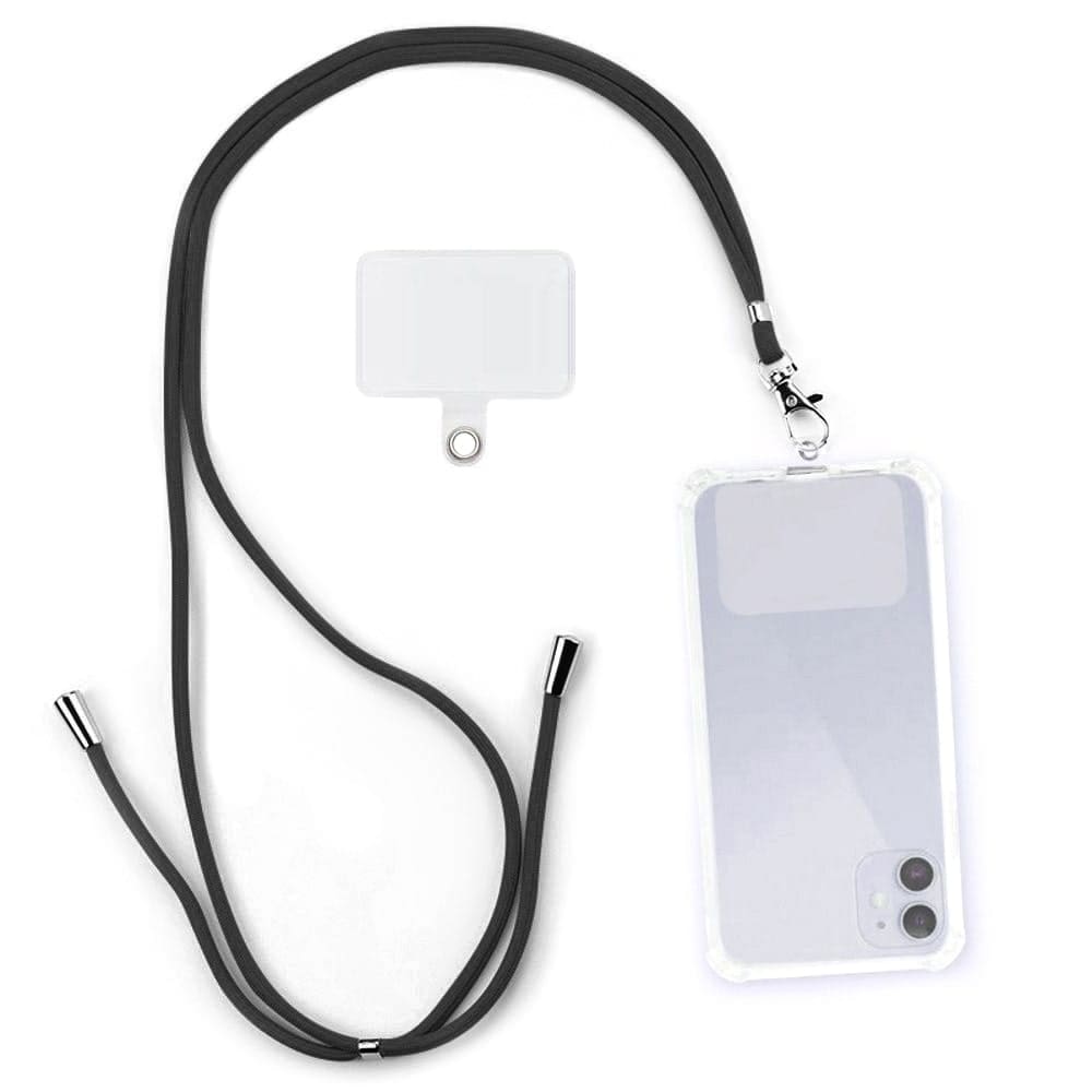 Smyczka Sznurek Crossbody na Telefon do Etui V2 - Uniwersalny - Czarny