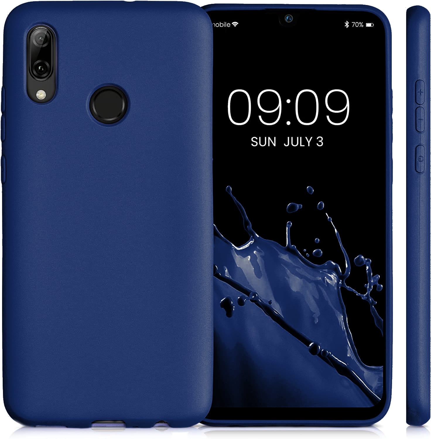 Etui Silikonowe - Huawei P Smart 2019 - Granatowe - cienka ochrona