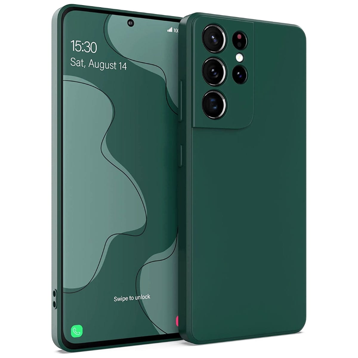 Liquid Soft Silicone - Samsung S21 Ultra 5G - Zielony