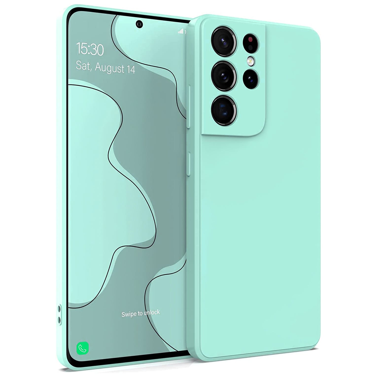 Liquid Soft Silicone - Samsung S21 Ultra 5G - Miętowy