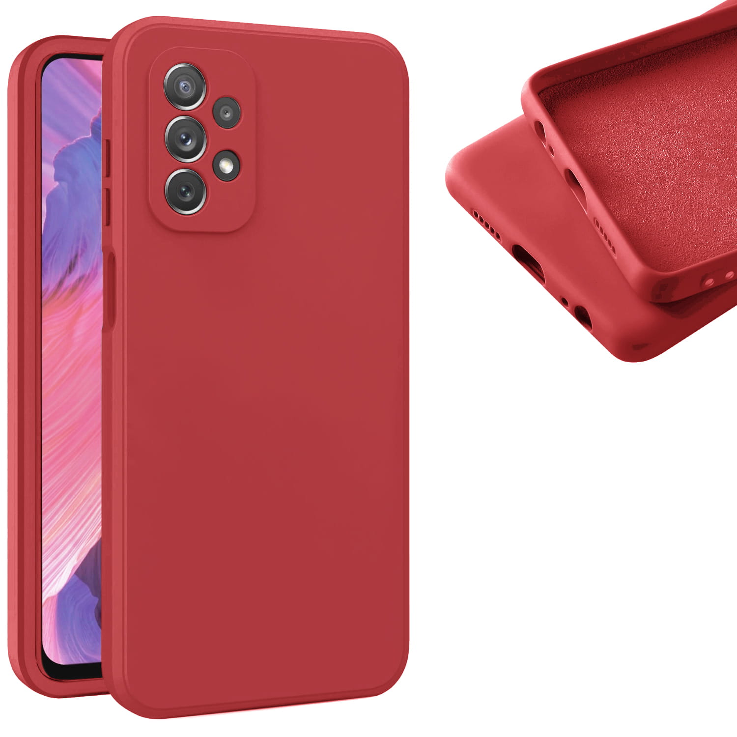 Etui Liquid Silicone - Samsung Galaxy A13 4G - Czerwony