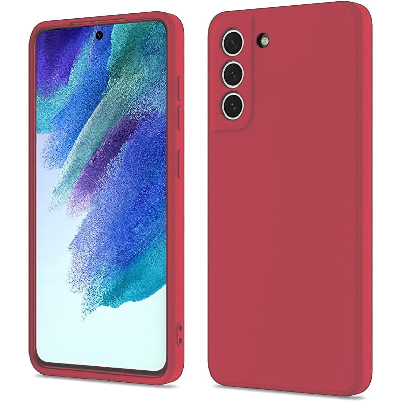 Etui Liquid Soft Silicone - Samsung Galaxy S21+ 5G - Czerwony