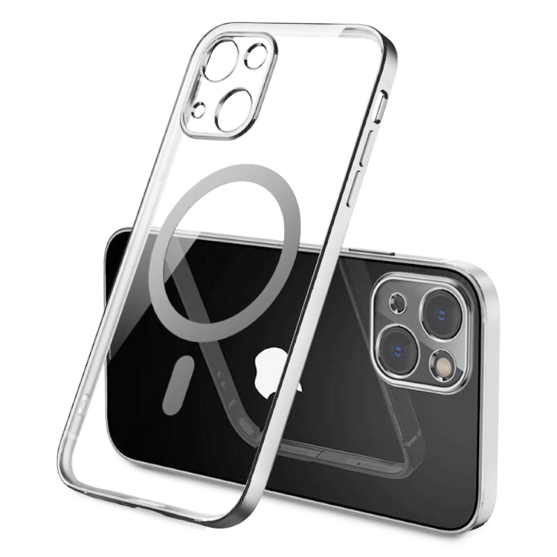 Srebrne Etui Silikonowe, Kolorowe z MagSafe - iPhone 14 