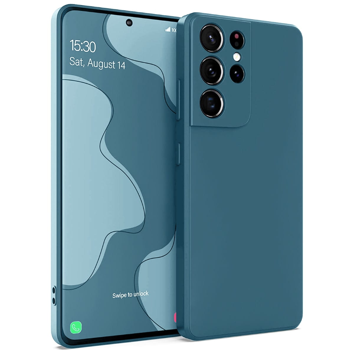 Etui Liquid Soft Silicone - Samsung Galaxy S21 + 5G - Pacific Blue