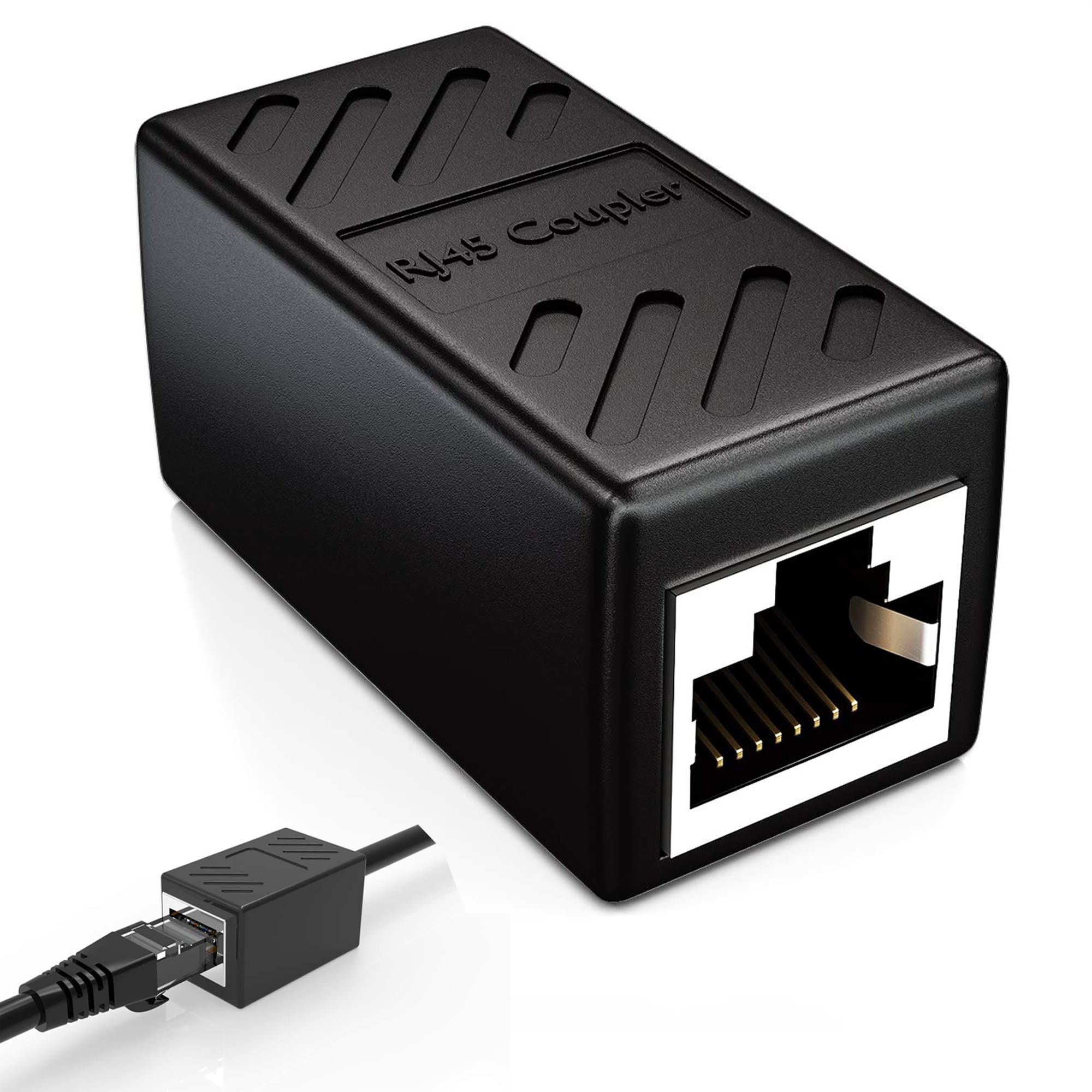 Przedłużka Złączka Sieciowa LAN 2 x RJ45 - Czarny