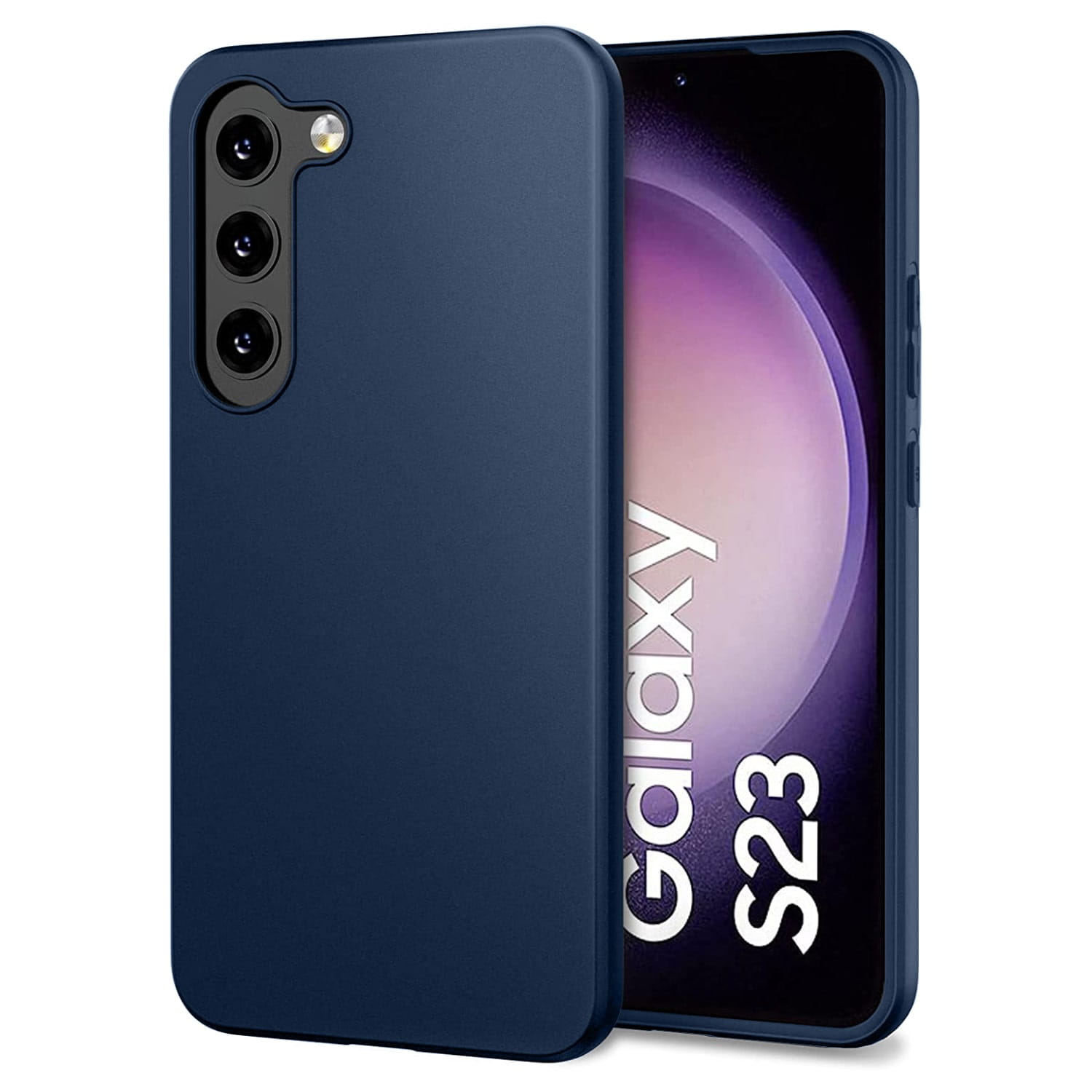 Etui Silikon Kolor - Samsung Galaxy S23 5G - Granatowy