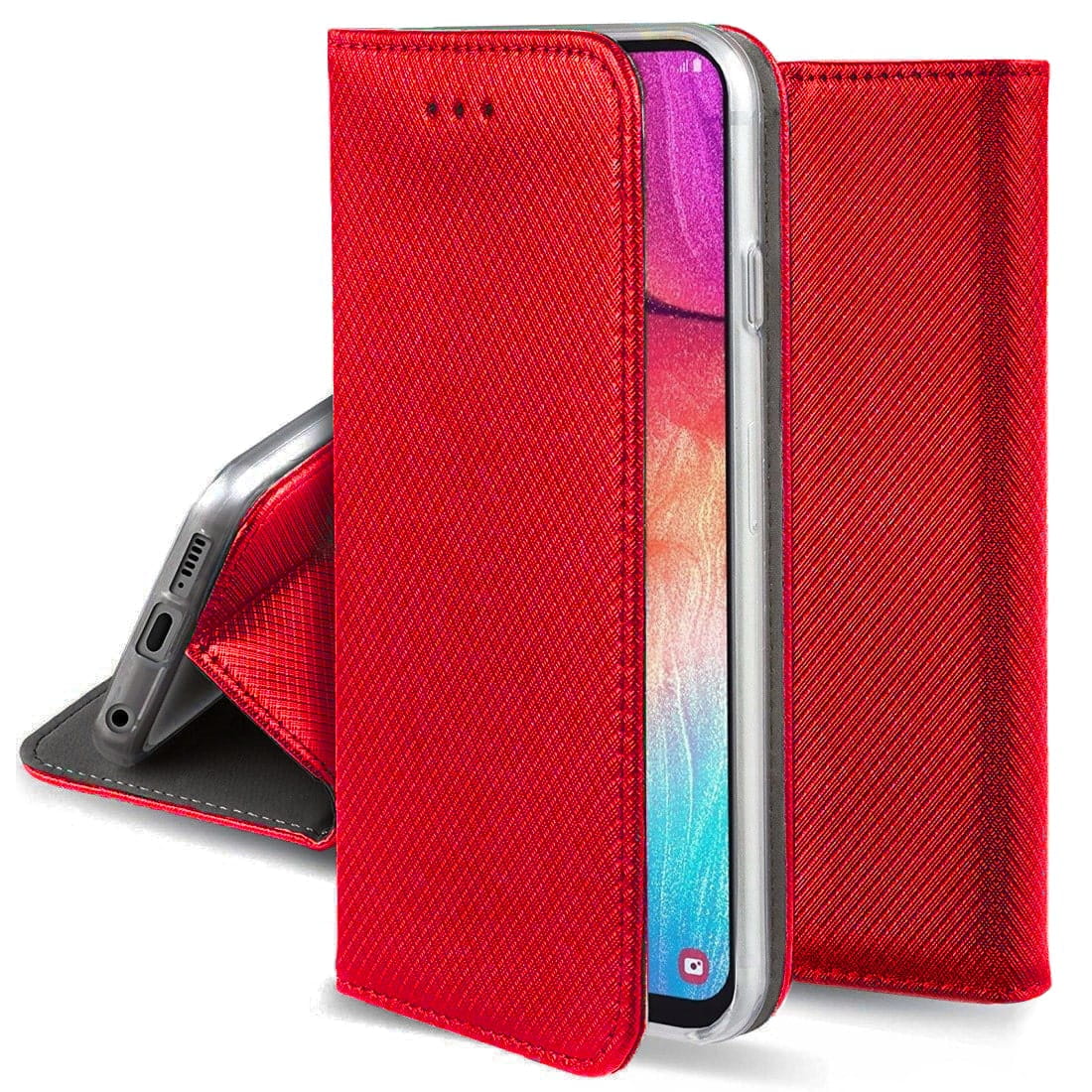 Flip Cover - Magnetyczne Etui Książkowe - Xiaomi Redmi Note 10 Pro / Pro Max - Czerwony