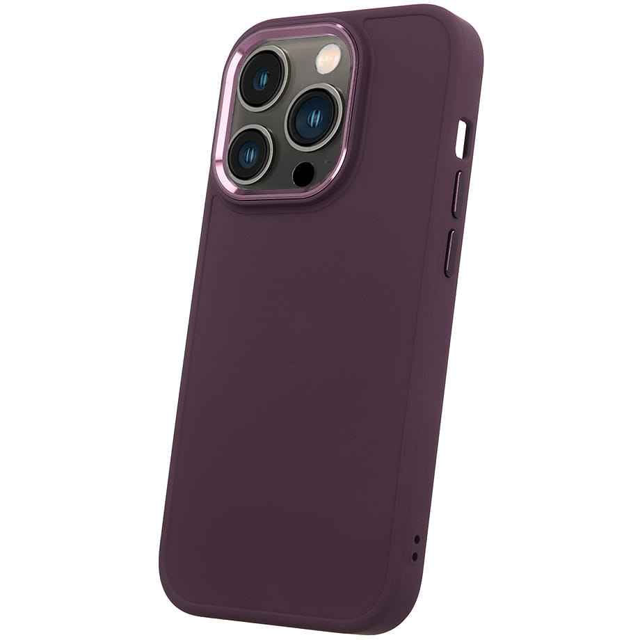 Etui Satin Case - iPhone 14 Pro Max - Burgundowy