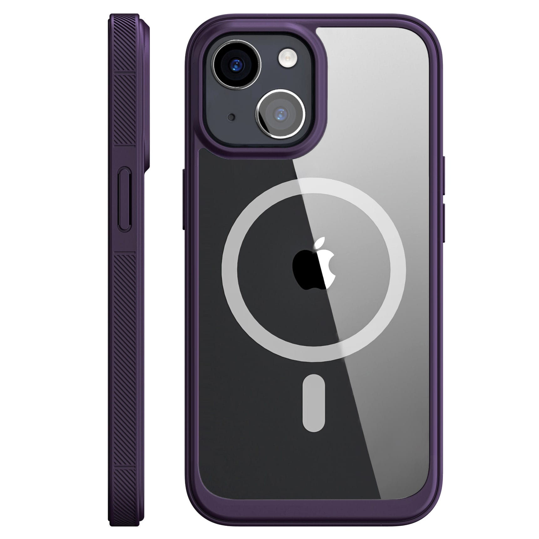 Etui Magsafe Kolor Clear Grip - iPhone 14 - Fioletowy