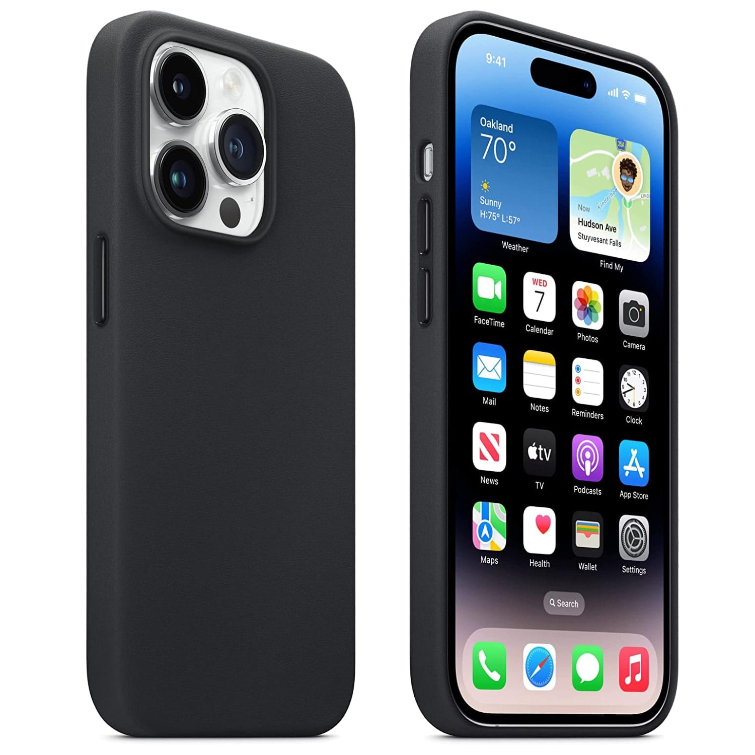 Etui Skórzane Magsafe do Apple iPhone 14 Pro Max - Czarny 