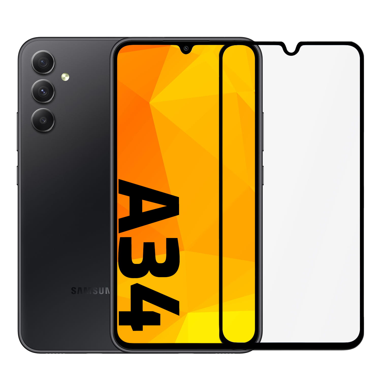 Szkło Hartowane Full Glue Slim - Samsung Galaxy A34