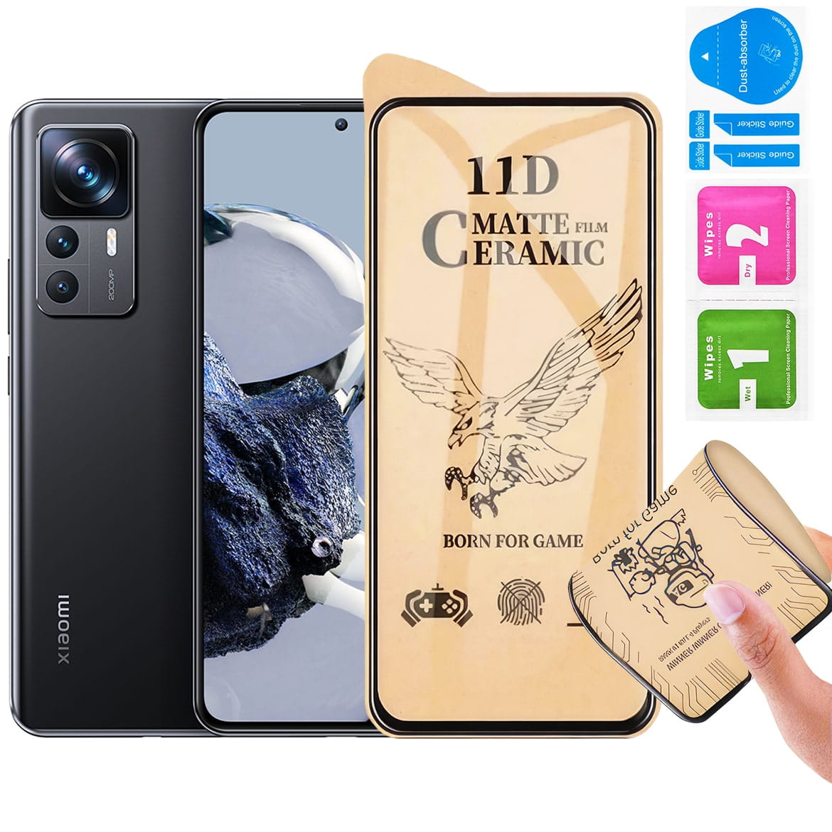 Matte Glass® - Matowe Szkło Hybrydowe 5D - Xiaomi 12T / 12T Pro