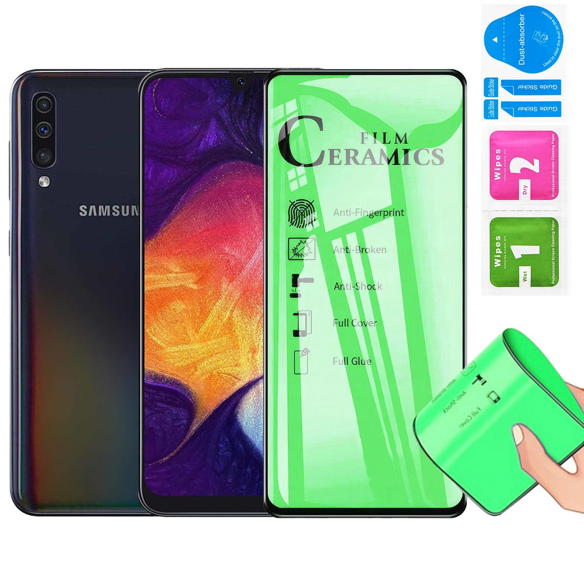 Ceramiczne Szkło Ochronne na Ekran Smartfona - Samsung A50 / A50s