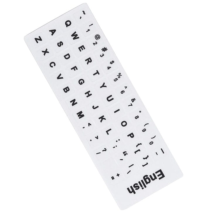 Naklejki na Klawiaturę - Angielskie (Polska) - 11 mm x 13 mm - Białe