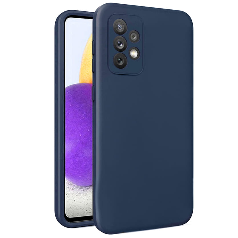 Etui Liquid Soft Silicone - Samsung Galaxy A53 5G - Granatowy