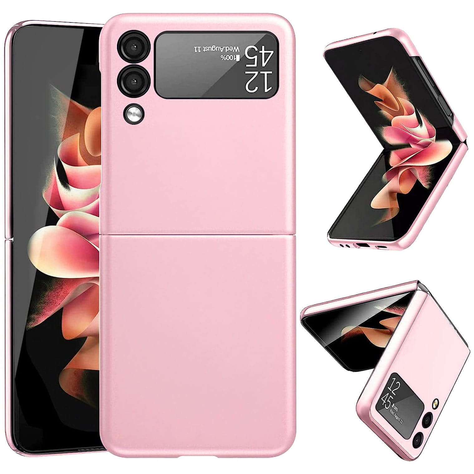 Twarde Etui Obudowa Hard Case do Samsung Z Flip 3 - Różowy