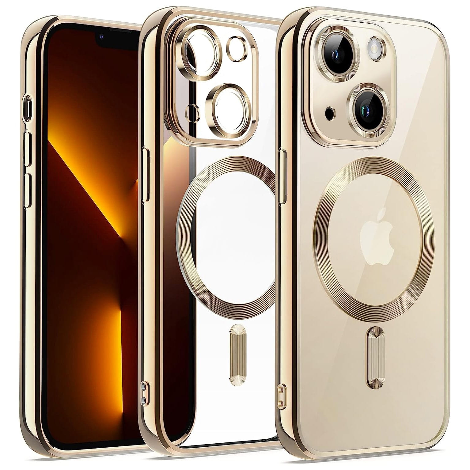 Etui Silikonowe Magsafe Camera Protect do Iphone - iPhone 14 - Złoty