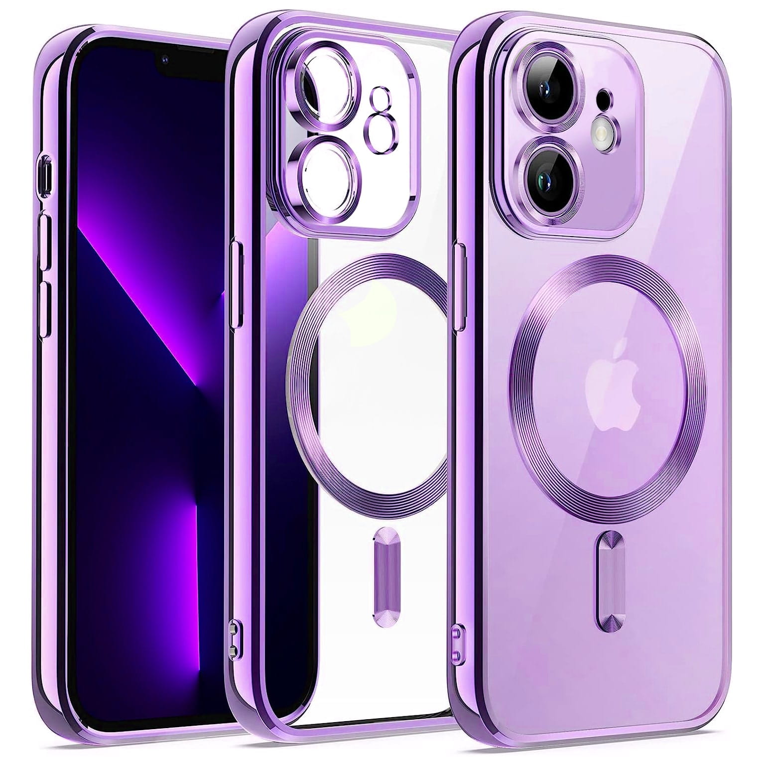 Etui Silikonowe Magsafe Camera Protect do Iphone - iPhone 12 - Fioletowy