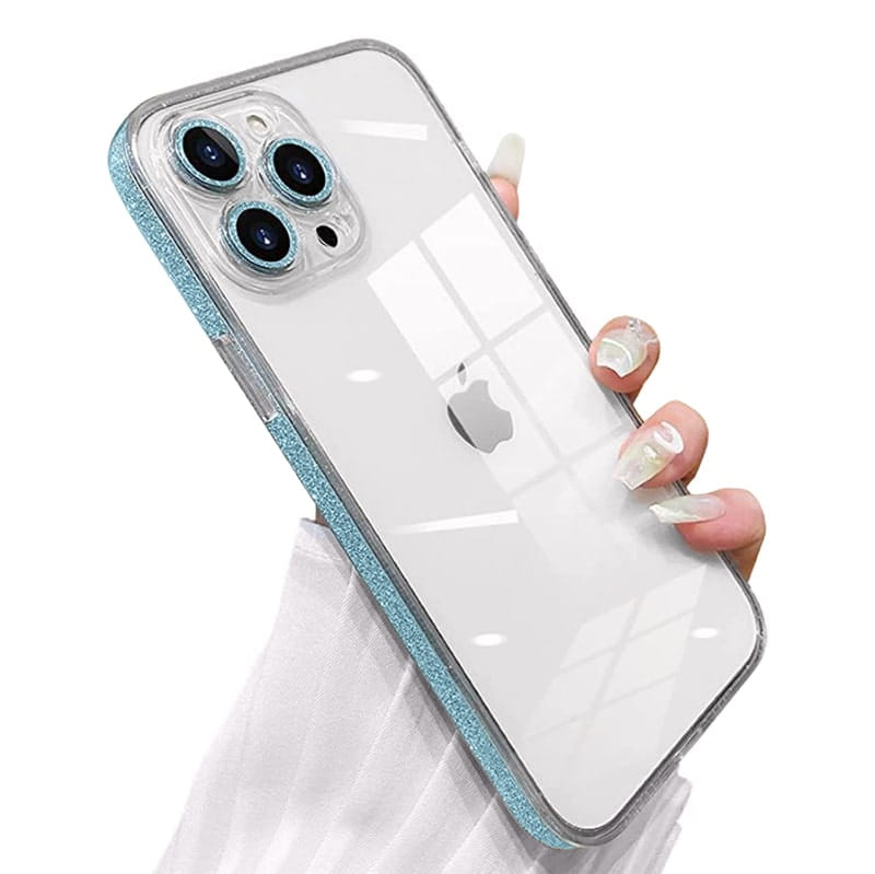 Etui Brokatowe - iPhone 13 Pro - Miętowy