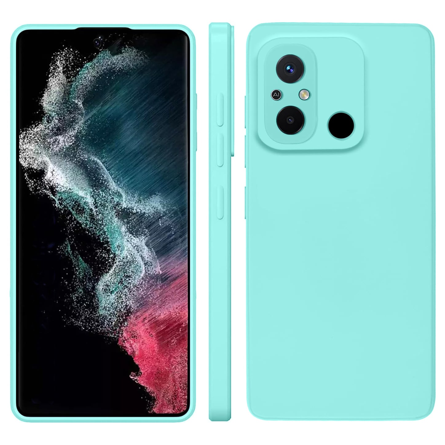 Etui Liquid Silicone - Xiaomi Redmi 12C - Miętowy 