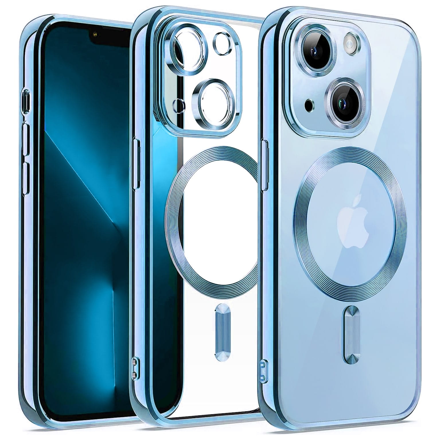Etui Silikonowe Magsafe Camera Protect do Iphone - iPhone 14 - Niebieski
