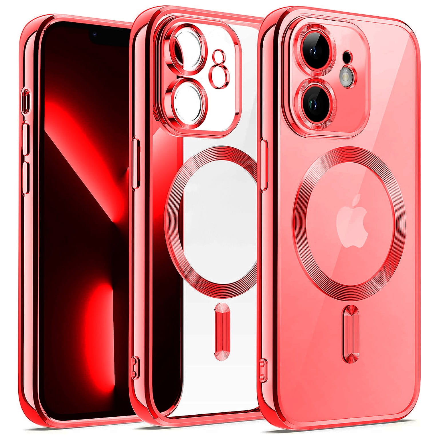 Etui Silikonowe Magsafe Camera Protect do Iphone - iPhone 12 - Czerwone