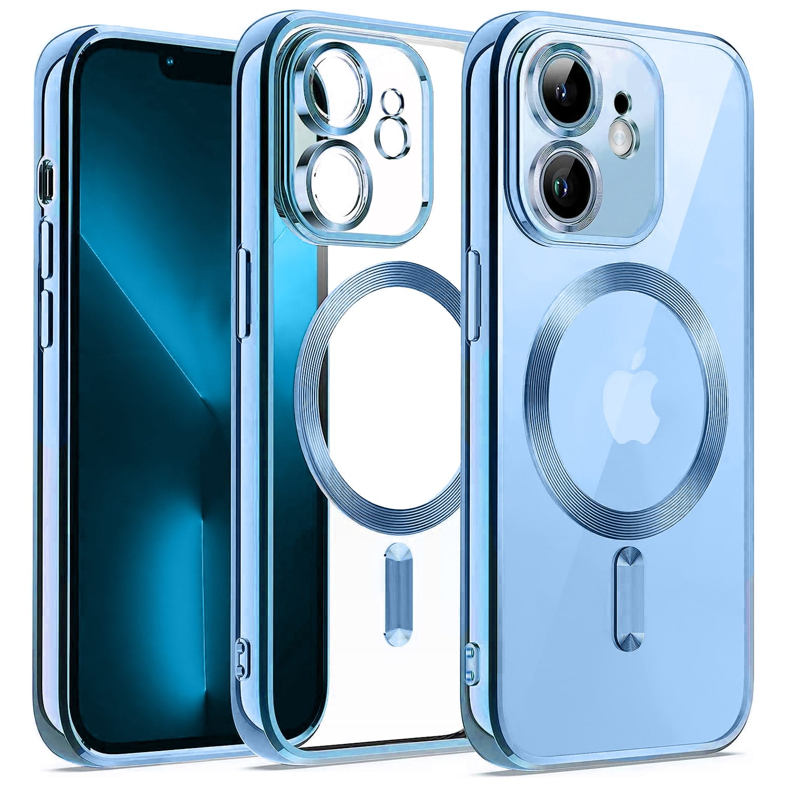 Etui Silikonowe Magsafe Camera Protect do Iphone - iPhone 12 - Niebieski