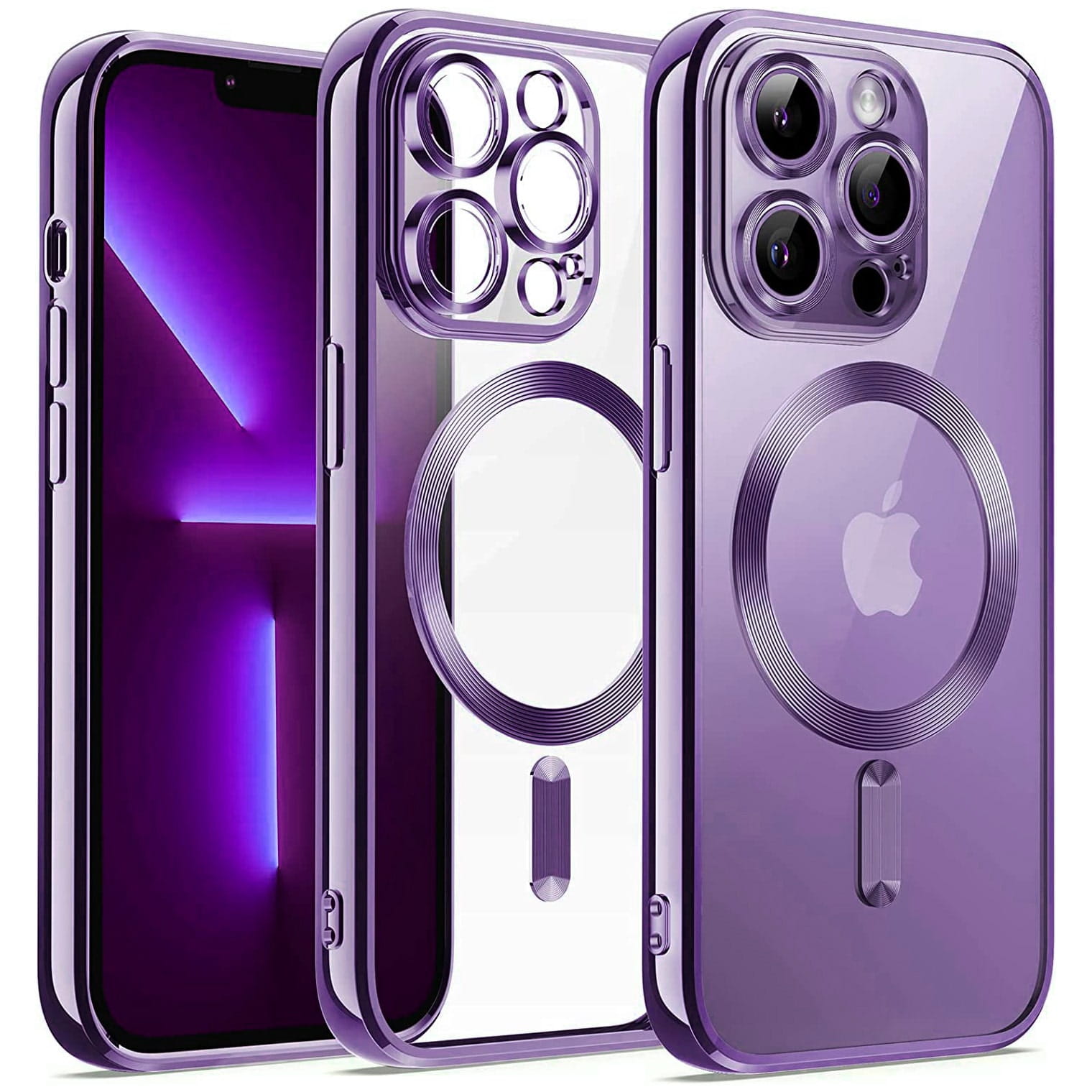 Etui Silikonowe Magsafe Camera Protect do Iphone - iPhone 14 Pro Max - Fioletowy