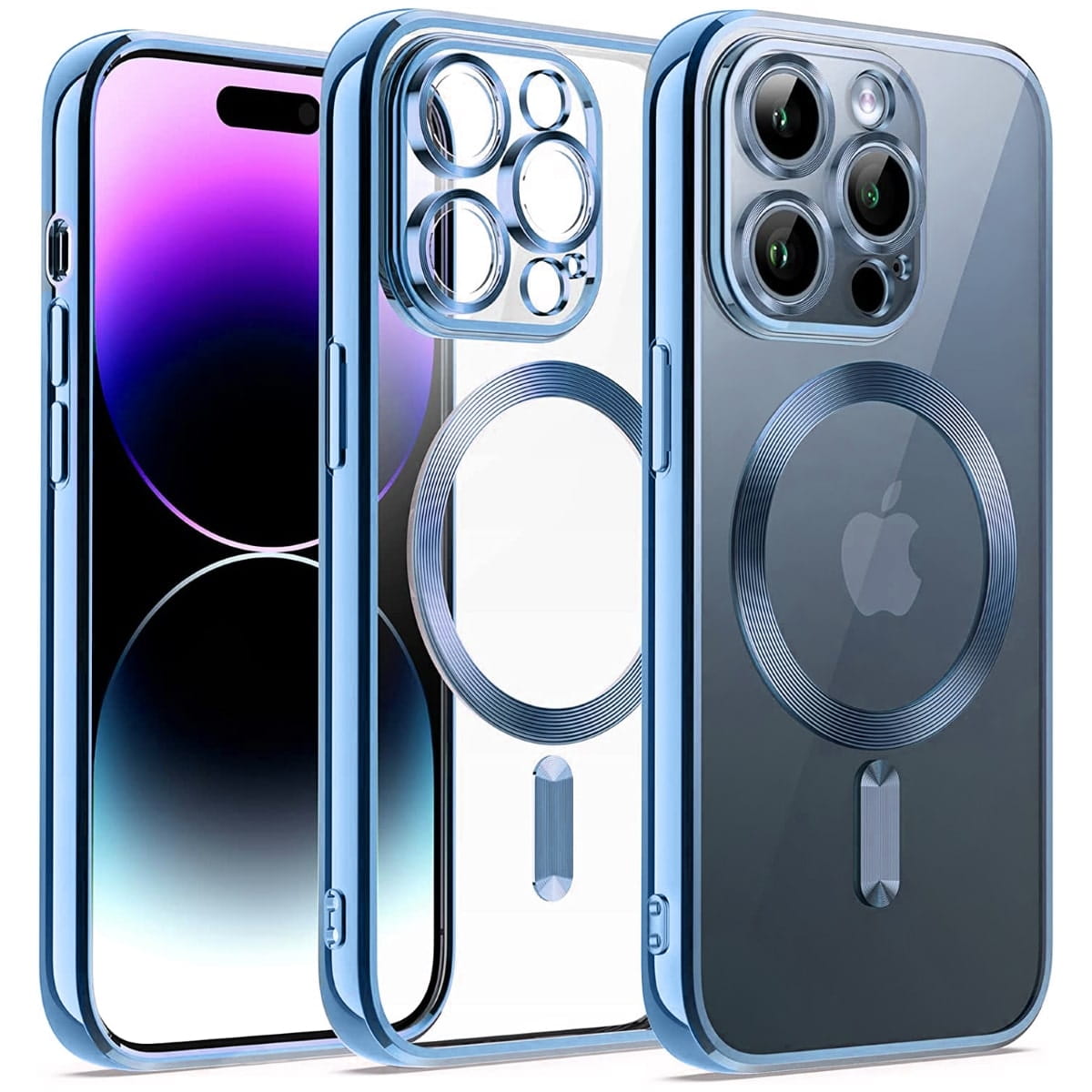 Etui Silikonowe Magsafe Camera Protect do Iphone - iPhone 14 Pro - Niebieski