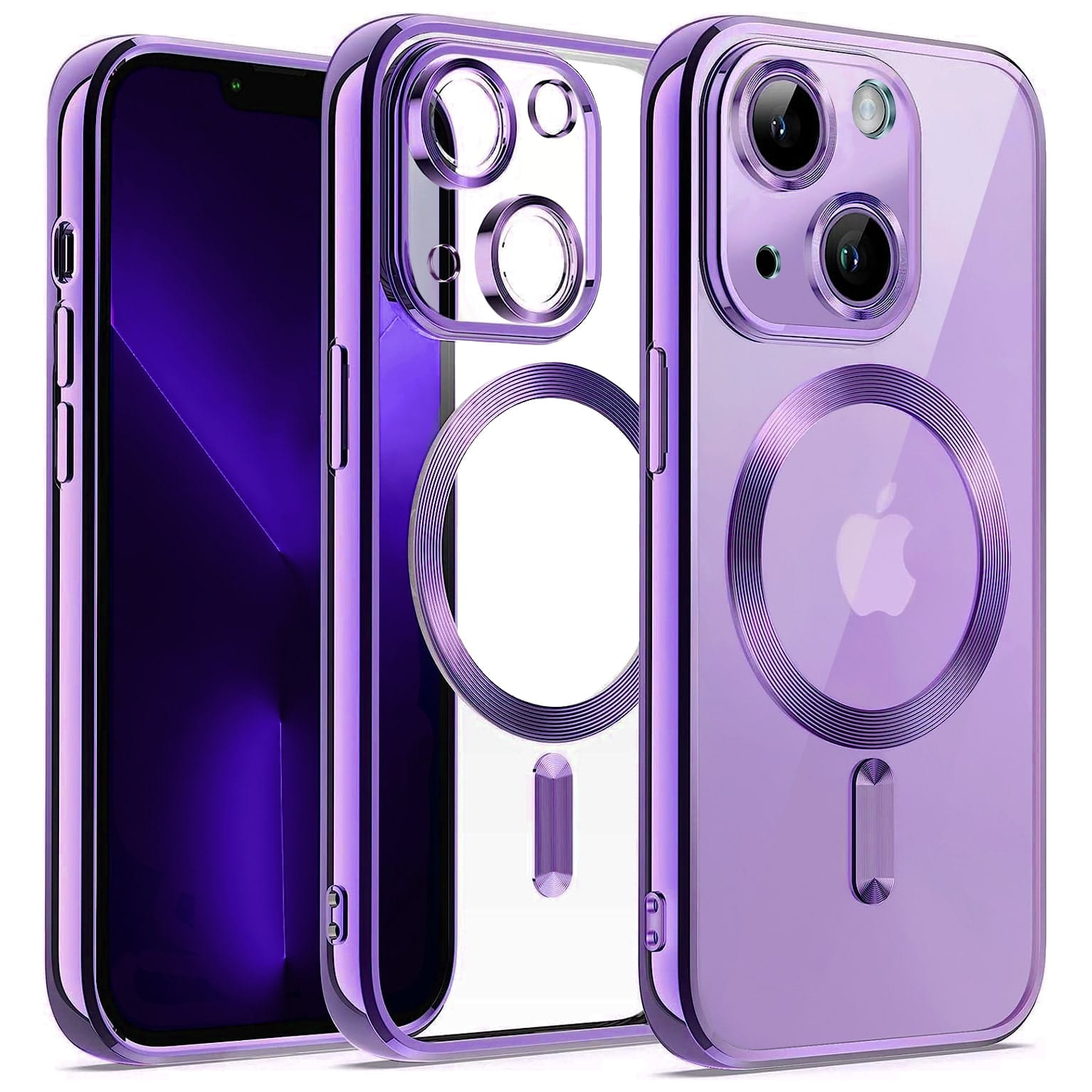 Etui Silikonowe Magsafe Camera Protect do iPhone - iPhone 14 Plus - Fioletowy