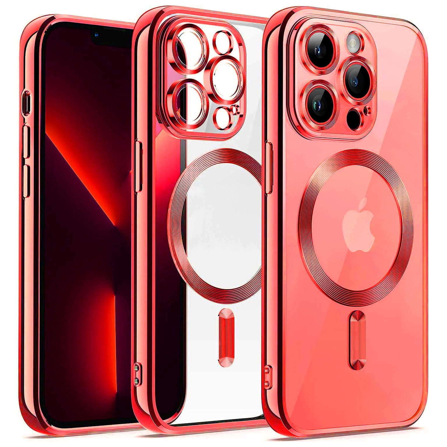 Etui Silikonowe Magsafe Camera Protect do iPhone - iPhone 11 Pro Max - Czerwony