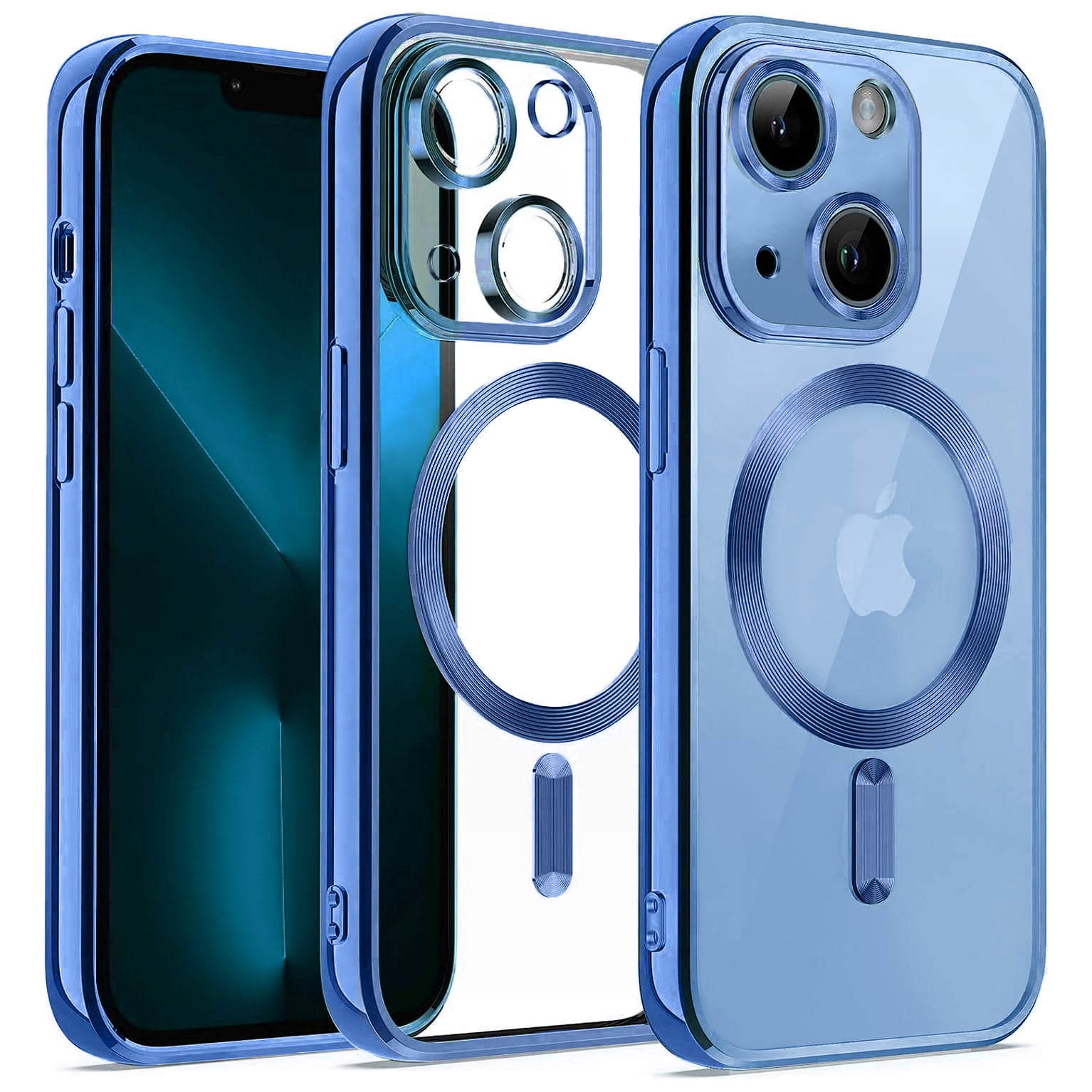 Etui Silikonowe Magsafe Camera Protect do iPhone - iPhone 14 Plus - Niebieski