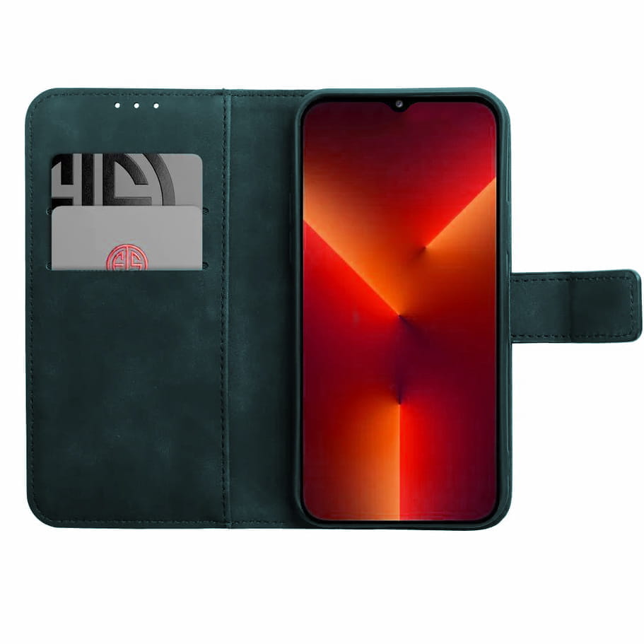 Flip Cover - Magnetyczne Etui Książkowe Velvet - Samsung Galaxy S20 FE - Ciemny Zielony