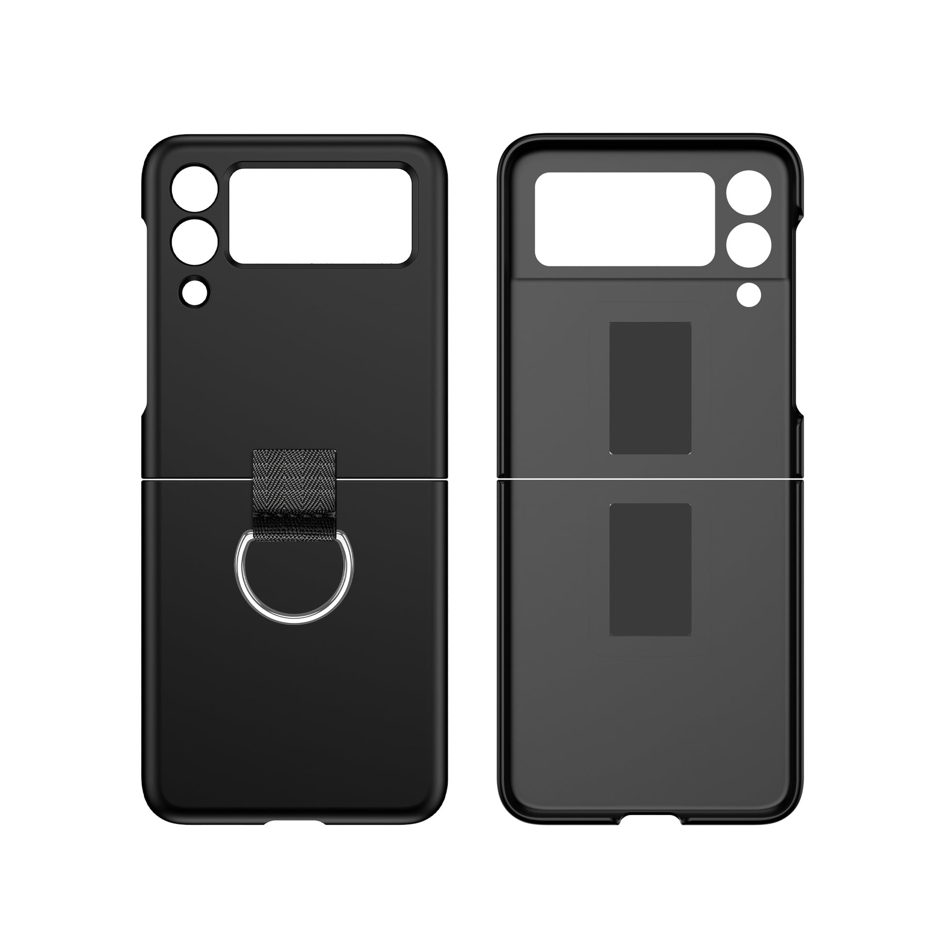 Etui z Uchwytem Ring - Samsung Z-Flip 4 - Czarny