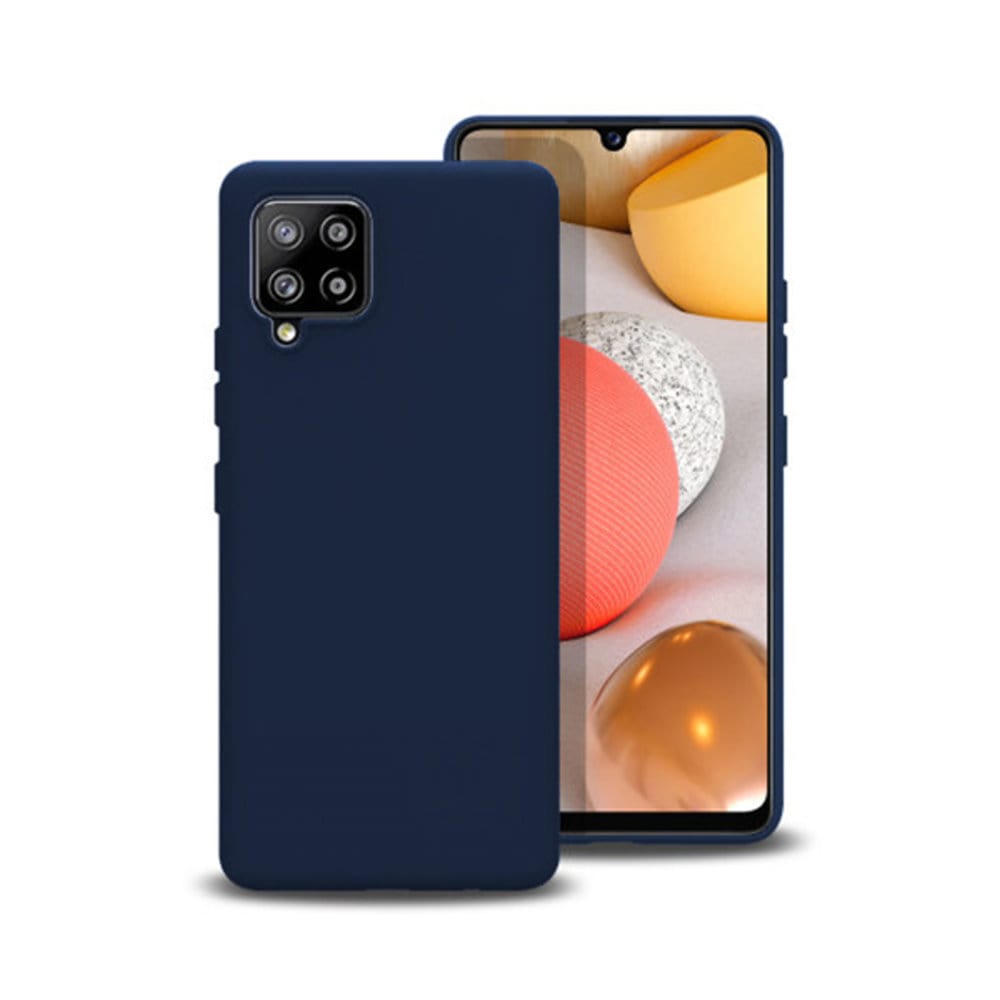 Etui Liquid Soft Silicone - Samsung Galaxy A42 5G - Granatowy