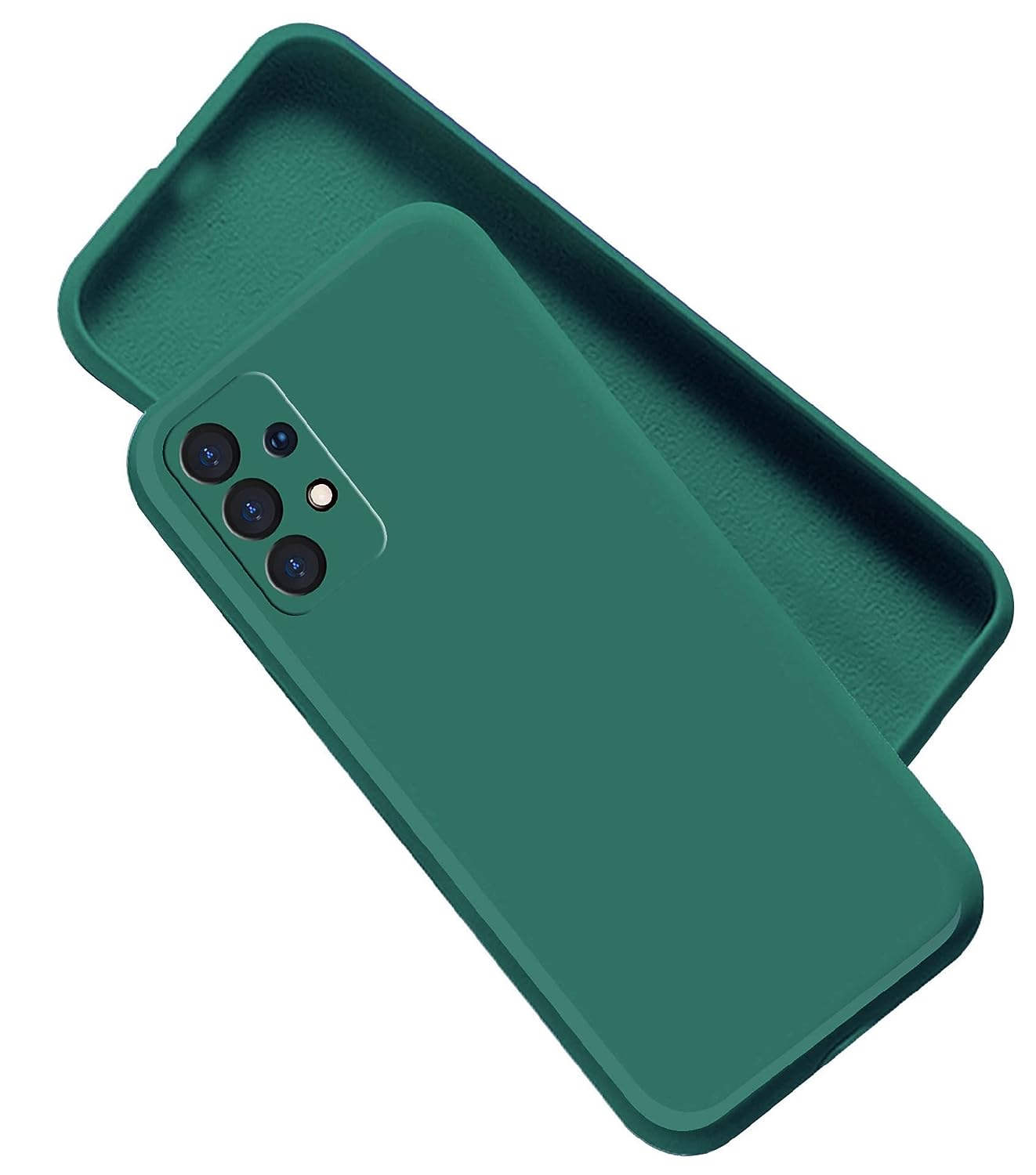 Etui Liquid Soft Silicone - Samsung Galaxy A32 5G - Ciemny Zielony