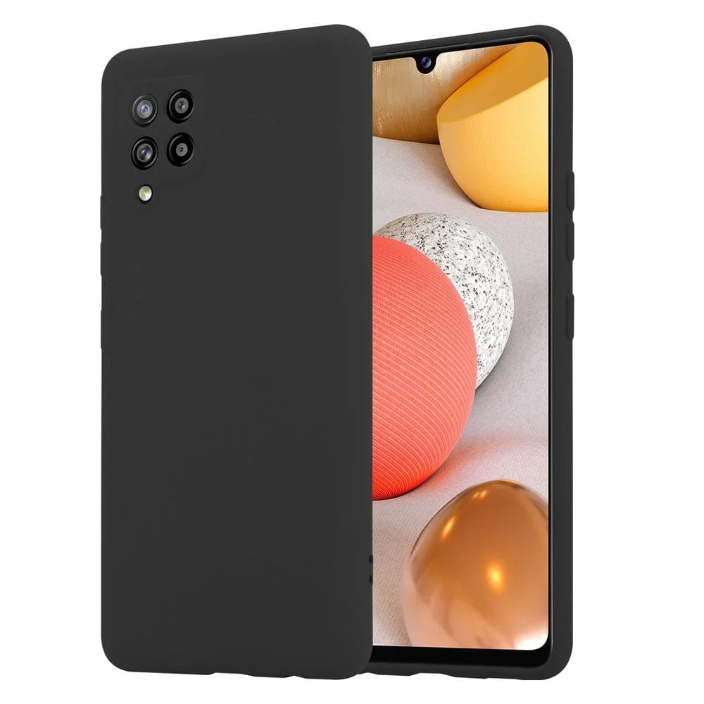 Etui Liquid Soft Silicone - Samsung Galaxy A42 4G - Czarny