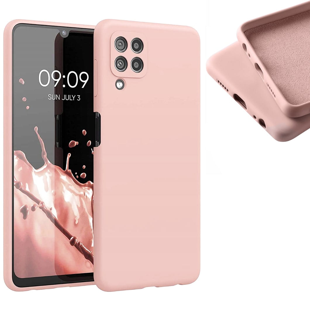 Etui Liquid Soft Silicone - Samsung Galaxy A42 5G - Różowy