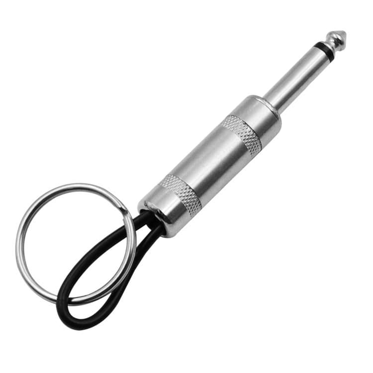 Brelok Wtyk Jack 6.35mm - Srebrny