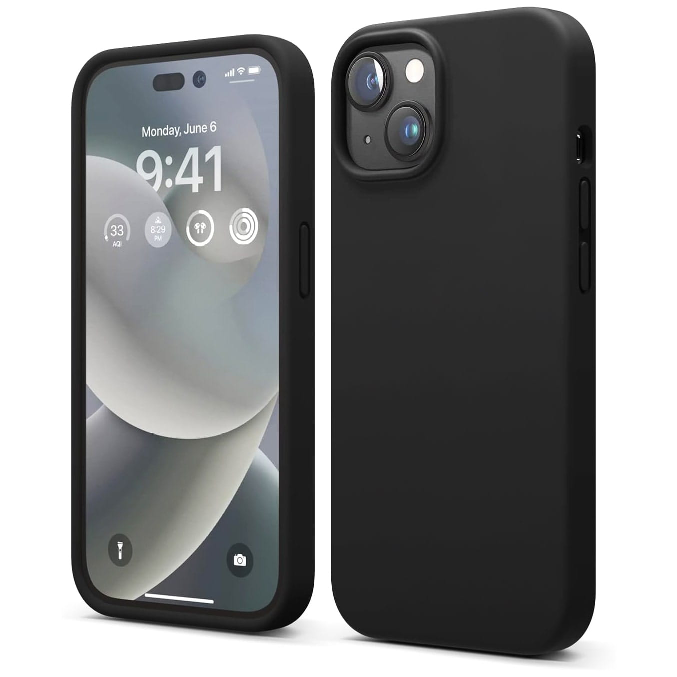 Etui Liquid Soft Silicone - Apple iPhone 15 - Czarny