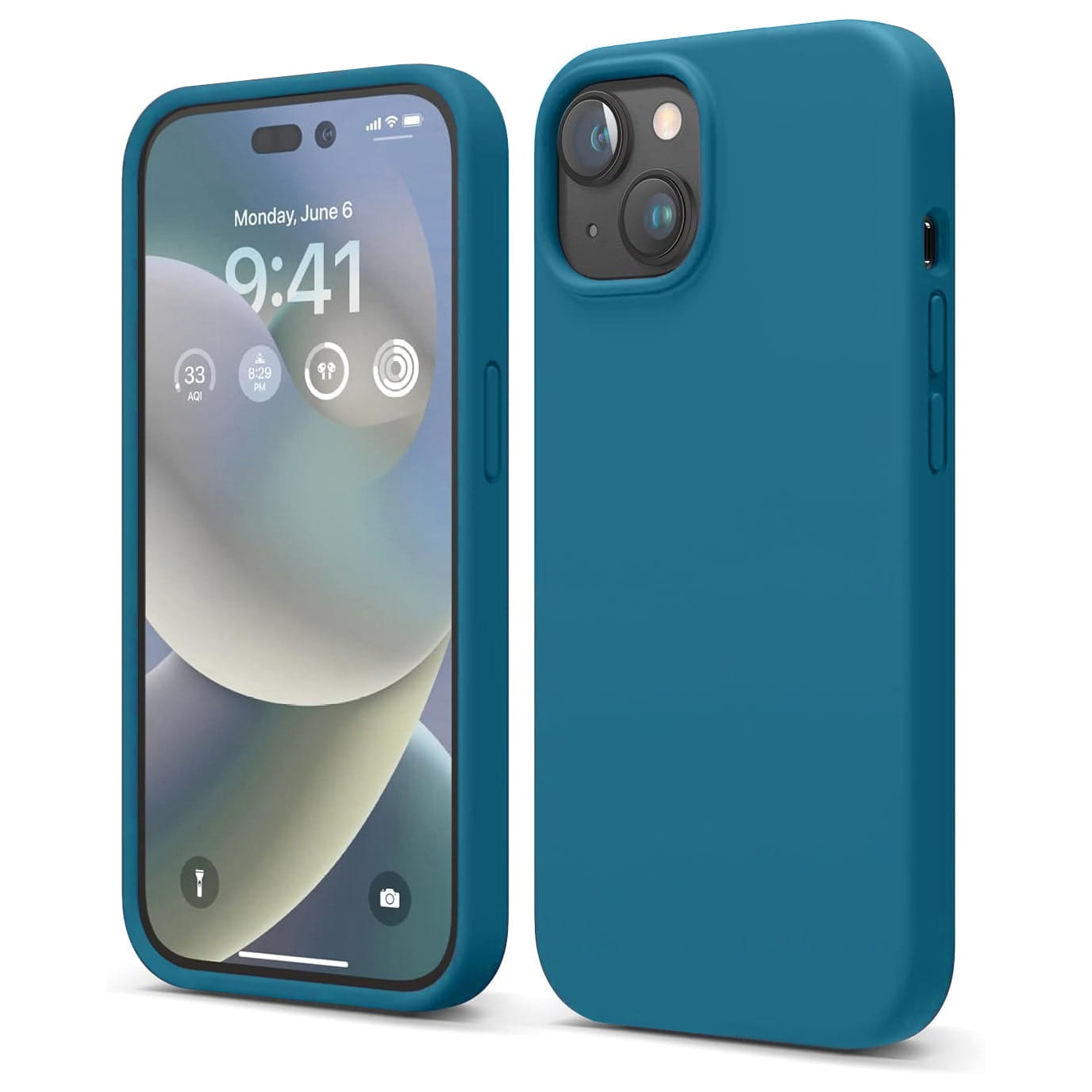 Etui Liquid Soft Silicone - Apple iPhone 15 Plus - Niebieski