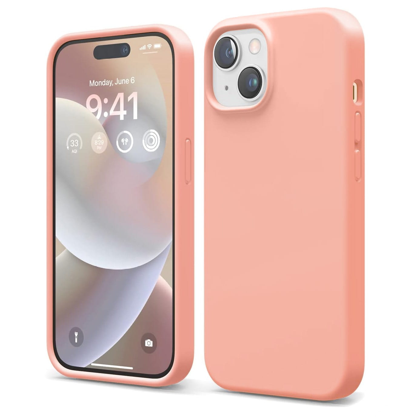 Etui Liquid Soft Silicone — iPhone 15, różowe