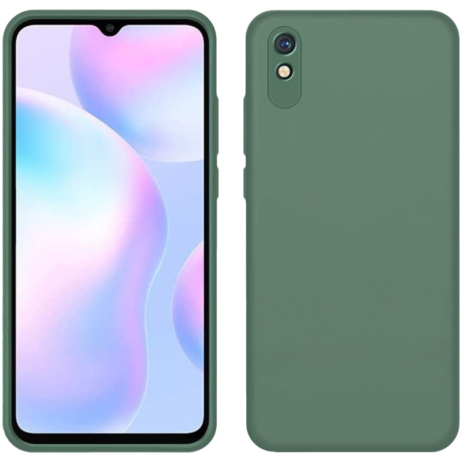 Etui Liquid Soft Silicone - Xiaomi Redmi 9A - Ciemny Zielony